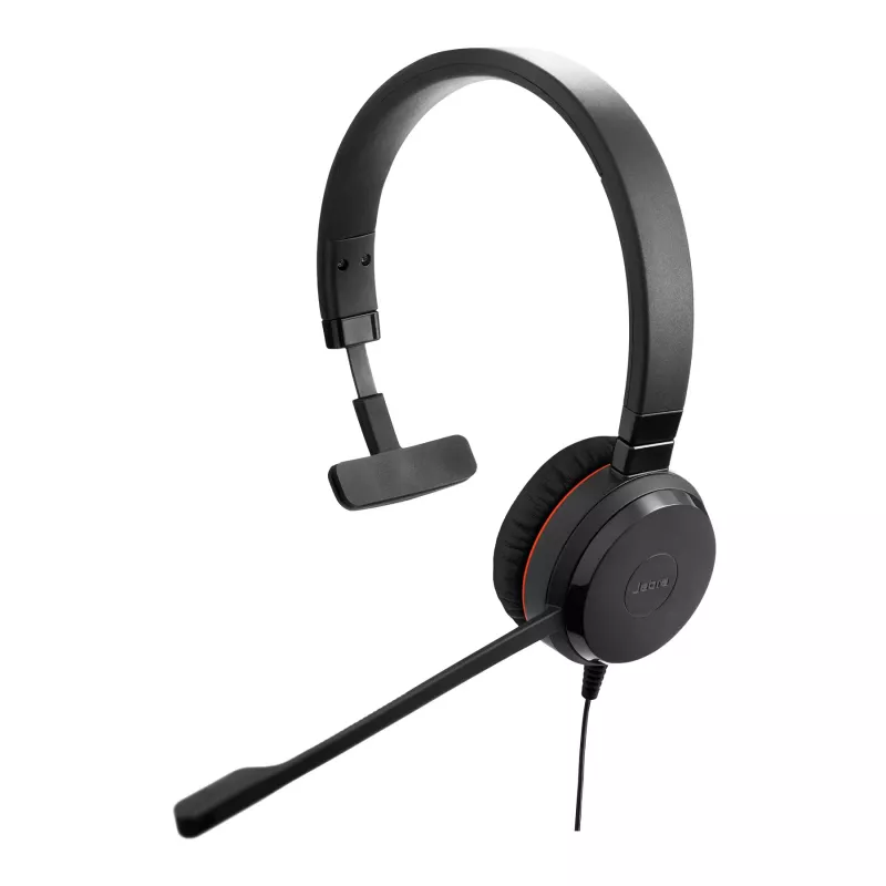 Jabra Evolve 20 Special Edition MS Mono Cuffie con filo USB-C - Cuscinetti in similpelle, USB-C, mute e volume in linea, certificato Microsoft (4993-823-389)