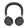 Jabra Evolve2 75 headset Bluetooth wireless con cancellazione attiva del rumore, certificato Microsoft Teams, nero