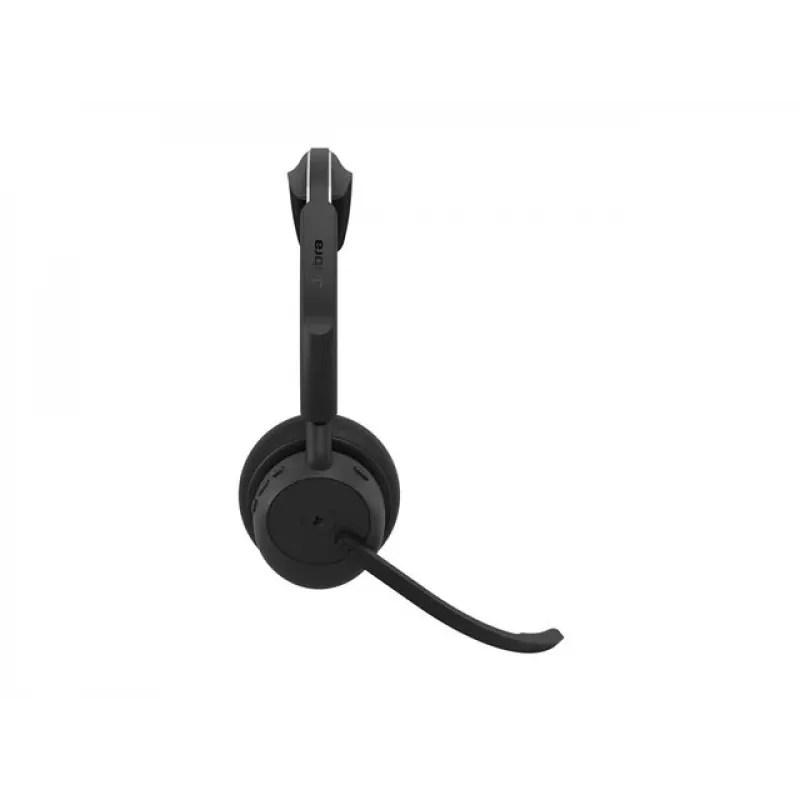 Jabra Evolve3 45 MS Stereo cuffie con microfono, Link 390c, base di ricarica, nero