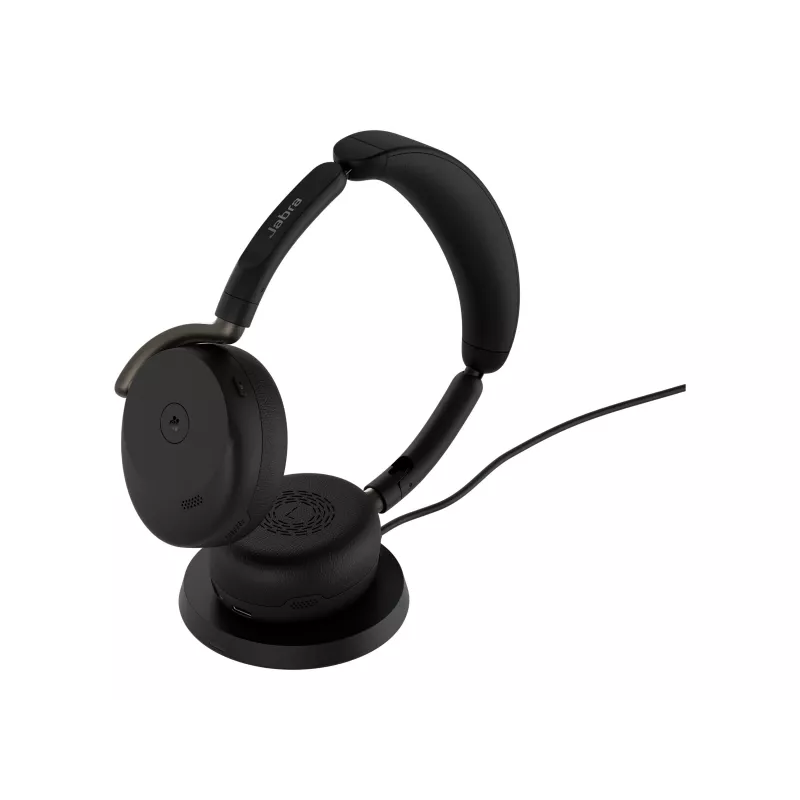 Jabra Evolve3 65 Flex Link 390a MS cuffie con base di ricarica wireless