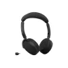 Jabra Evolve3 65 Flex MS headset on-ear wireless Bluetooth con adattatore Link 390c, nero
