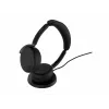 Jabra Evolve3 65 Flex UC cuffie con microfono, Link 390c, base di ricarica wireless, nero