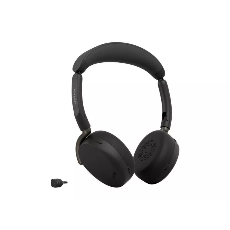 Jabra Evolve3 65 Flex Headset Bluetooth wireless con ANC ibrido, dongle USB-C Jabra Link 390c, certificato UC, nero