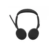 Jabra Evolve3 65 Stereo Link 390a MS headset on-ear wireless con Bluetooth e adattatore USB-A, ottimizzato per Microsoft Teams, nero