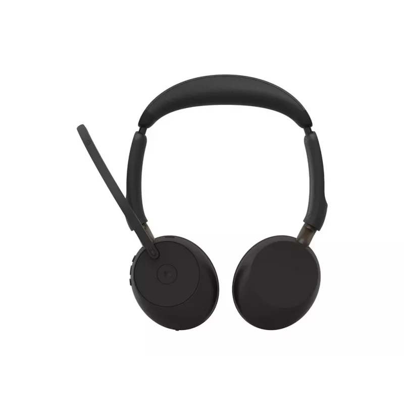 Jabra Evolve3 65 Stereo Link 390a MS headset on-ear wireless con Bluetooth e adattatore USB-A, ottimizzato per Microsoft Teams, nero
