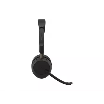 Jabra Evolve3 65 headset Bluetooth wireless stereo con adattatore Link 390a USB-A e base di ricarica – certificato Microsoft Teams, on-ear, microfono con cancellazione del rumore, batteria 37h