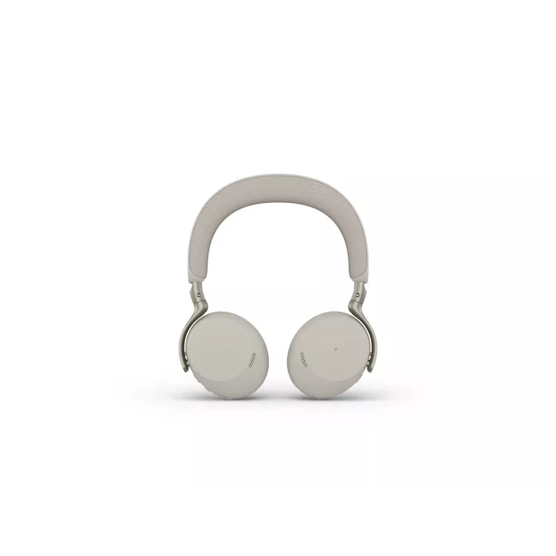 Jabra Evolve3 75 UC headset Bluetooth on-ear wireless con cancellazione del rumore e adattatore Link 390c (Warm Grey)