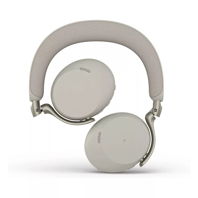 Jabra Evolve3 75 UC headset Bluetooth on-ear wireless con cancellazione del rumore e adattatore Link 390c (Warm Grey)