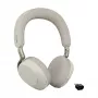 Jabra Evolve3 75 UC headset Bluetooth on-ear wireless con cancellazione del rumore e adattatore Link 390c (Warm Grey)