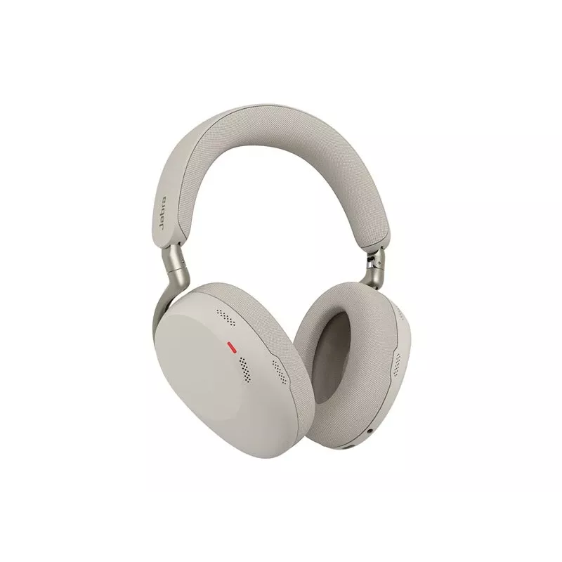 Jabra Evolve3 85 UC cuffie wireless over-ear con cancellazione attiva del rumore e adattatore Link 390C, Warm Grey