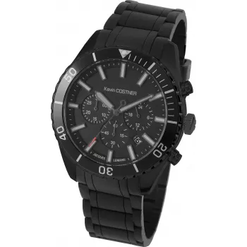 JACQUES LEMANS KC-104B Orologio analogico unisex 44mm quadrante nero cinturino in pelle vera