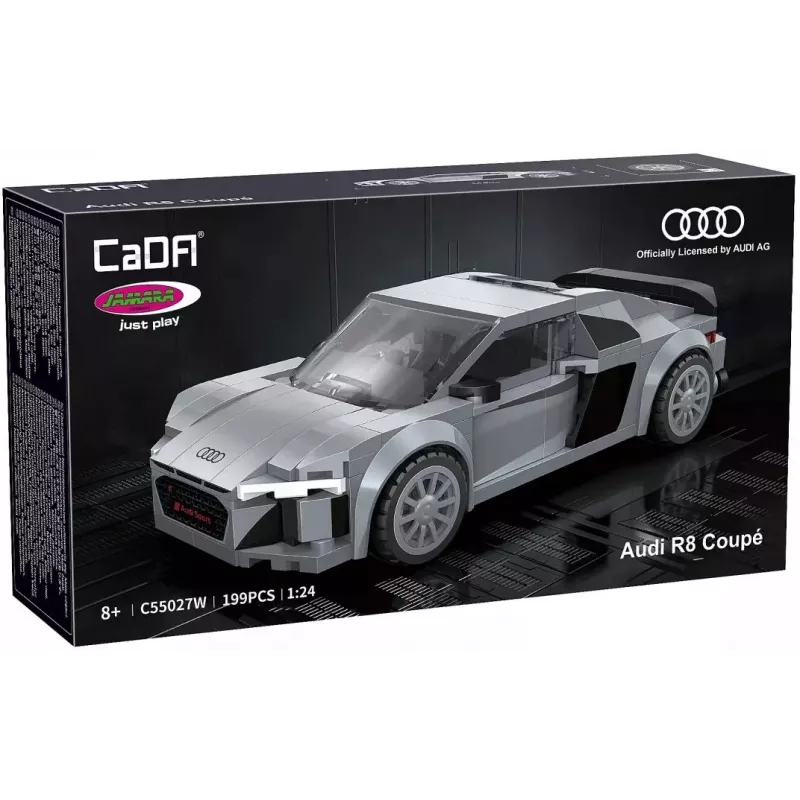 Jamara CaDA Audi R8 Coupé set di costruzioni in scala 1:24 – 272 pezzi, grigio, da 8 anni