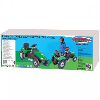 Jamara trattore a pedali Big Wheel 12V verde 3+