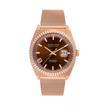 JASON HYDE MAN JH30005 Orologio al quarzo 40mm quadrante blu cinturino in maglia d'acciaio inox argento