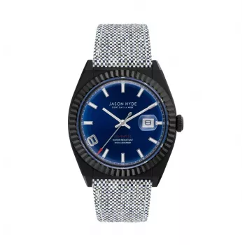 JASON HYDE MAN JH30006 40mm orologio analogico al quarzo quadrante blu cinturino in tessuto blu