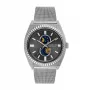 JASON HYDE MAN JH41005 40mm al quarzo acciaio inox pelle orologio uomo nero