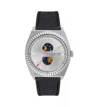 JASON HYDE orologio da uomo JH41000 40 mm al quarzo analogico acciaio inox pelle nero