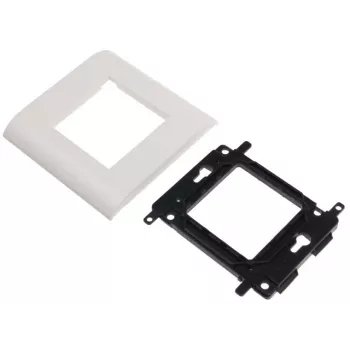 JAVEL Telaio singolo per 2 moduli M45, 1M, 45x45, bianco