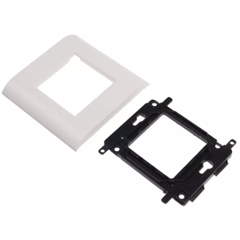 JAVEL Telaio singolo per 2 moduli M45, 1M, 45x45, bianco