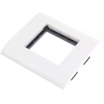 JAVEL Telaio singolo per 2 moduli M45, 1M, 45x45, bianco