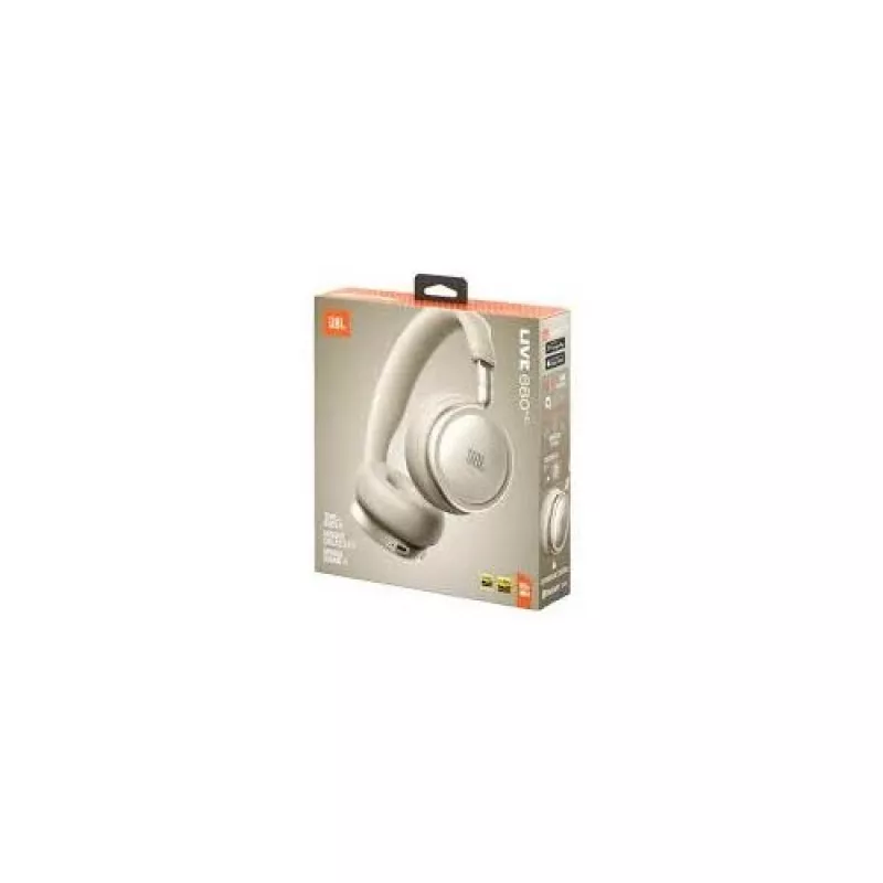 JBL Live 680NC Cuffie on-ear wireless con cancellazione adattiva del rumore, Sand