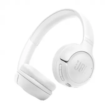 JBL Tune 530BT cuffie on-ear wireless con Pure Bass, Bluetooth 5.3, batteria 57 ore, design pieghevole – bianco