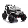 JC666 Auto elettrica per bambini della polizia con luci LED, MP3 e telecomando bianca