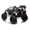 JC666 Auto elettrica per bambini della polizia con luci LED, MP3 e telecomando bianca
