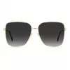 JIMMY CHOO HESTER-S-2M2 Occhiali da sole donna - montatura nera, lenti sfumate grigie, 59 mm