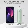 JISULIFE ventilatore portatile 8 Plus 5000mAh USB-C ventilatore portatile ricaricabile con power bank e display LED - verde