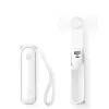 JISULIFE ventilatore portatile 8 Plus White - 5000mAh, USB-C, 46h di autonomia, display LED, power bank