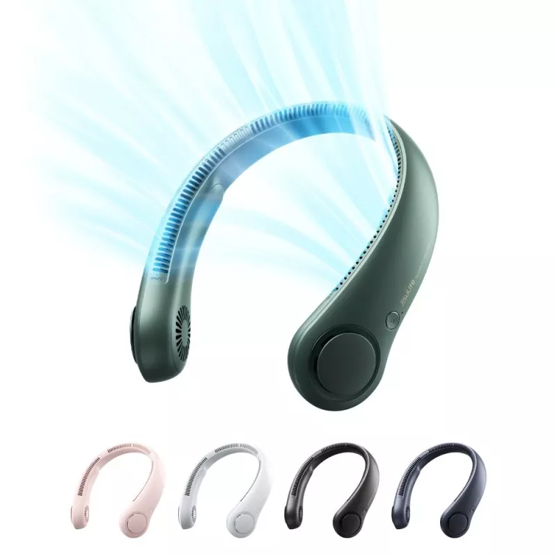 JISULIFE Ventilatore da collo 3 verde scuro
