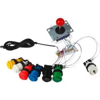 JOY-IT RBT scheda controller arcade USB con encoder per cabinati arcade fai da te e fight stick (SBC-ZDE)