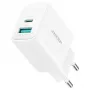 Joyroom Caricabatterie 20W doppia porta (USB-A + USB-C) spina EU bianco