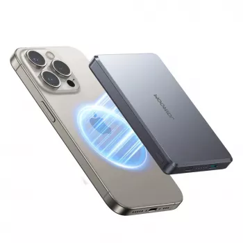 JOYROOM 20W Metal Magnetic Wireless Power Bank 10000mAh grigio