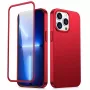 Joyroom 360 Full Case fronte e retro per iPhone 13 Pro Max + pellicola protettiva in vetro temperato rosso (JR-BP928 rosso)