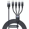 Joyroom cavo di ricarica 4-in-1 USB-A a 2x Lightning / USB-C / Micro USB, 3,5A, 1,2m, nero (serie A18)