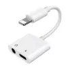 Joyroom adattatore Lightning su Lightning/mini jack 3,5mm, 0,12 m, bianco (S-Y104)