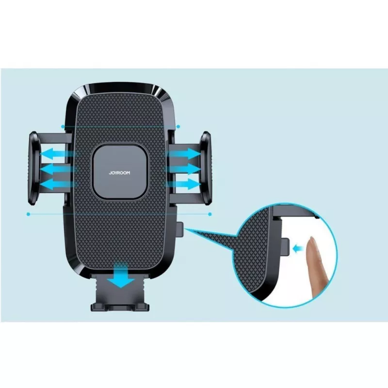Supporto per cellulare Joyroom con braccio flessibile per cruscotto e parabrezza nero