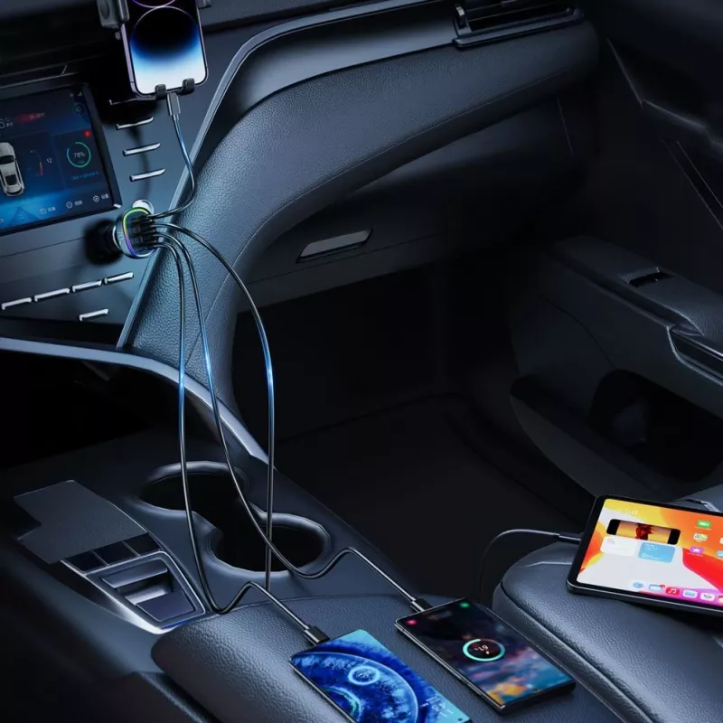 Joyroom CL29 caricabatterie da auto 70W 4 porte con 2 USB-C e 2 USB-A, nero