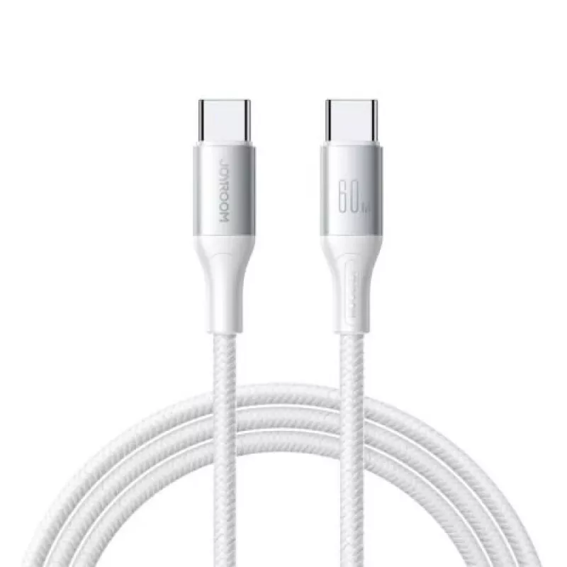 JOYROOM Flash Series cavo USB-C a USB-C A28, 60W, 480 Mbps, 2m, bianco (S-A28-CCW2)