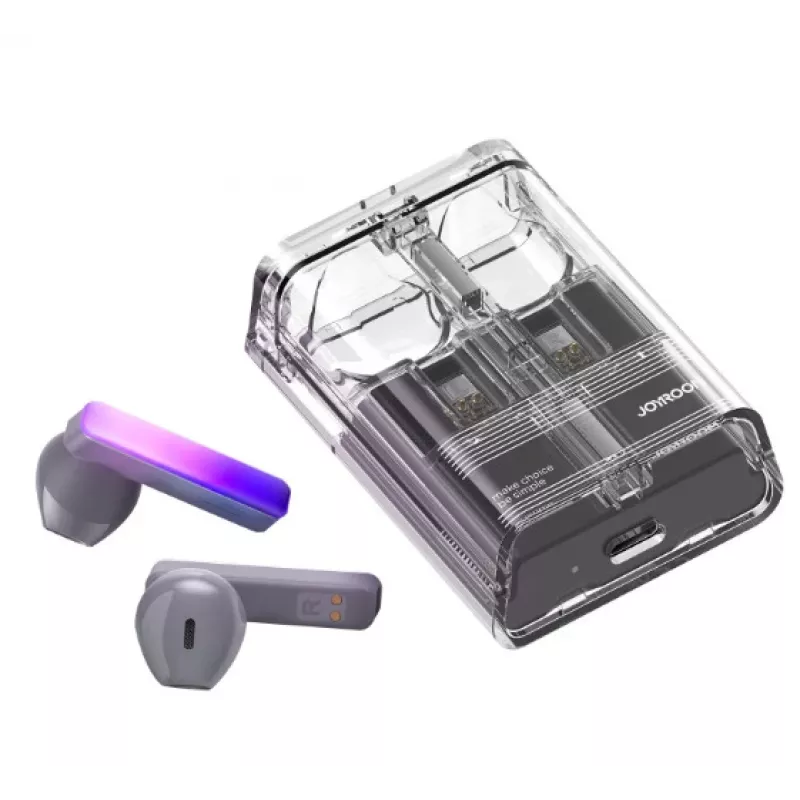 Joyroom IceLens Series auricolari True Wireless con luci LED, Bluetooth 5.3, TWS, AAC, SBC, nero (JR-TC1-BLK)