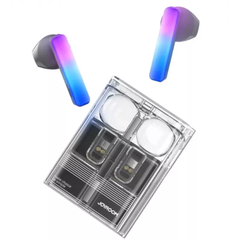 Joyroom IceLens Series auricolari True Wireless con luci LED, Bluetooth 5.3, TWS, AAC, SBC, nero (JR-TC1-BLK)