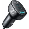 Joyroom JR-CCD04 Caricabatterie da auto 30W 2x USB-C USB-A con display digitale - nero