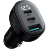 Joyroom JR-CCD04 Caricabatterie da auto 30W 2x USB-C USB-A con display digitale - nero