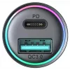 JOYROOM JR-CCN04 caricabatterie auto mini 60W USB-C PD 3.0 e USB-A QC 3.0, nero
