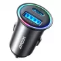 JOYROOM JR-CCN04 caricabatterie auto mini 60W USB-C PD 3.0 e USB-A QC 3.0, nero