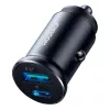 Joyroom JR-CCN05 mini caricabatterie da auto 30W USB-A USB-C nero