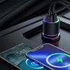 JOYROOM JR-CL10 Caricabatterie da auto 2x USB 24W retroilluminazione LED nero