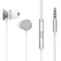 Joyroom Wired Series JR-EW03 Auricolari intrauricolari con telecomando e microfono, jack da 3,5 mm, argento